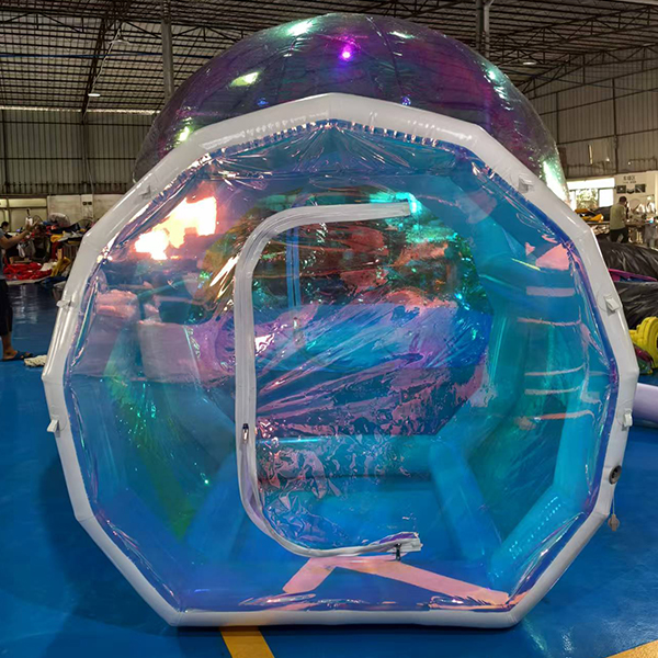 Front View of Color Changing Inflatable Soft Play Bubble Tent Front View of Color Changing Inflatable Soft Play Bubble Tent