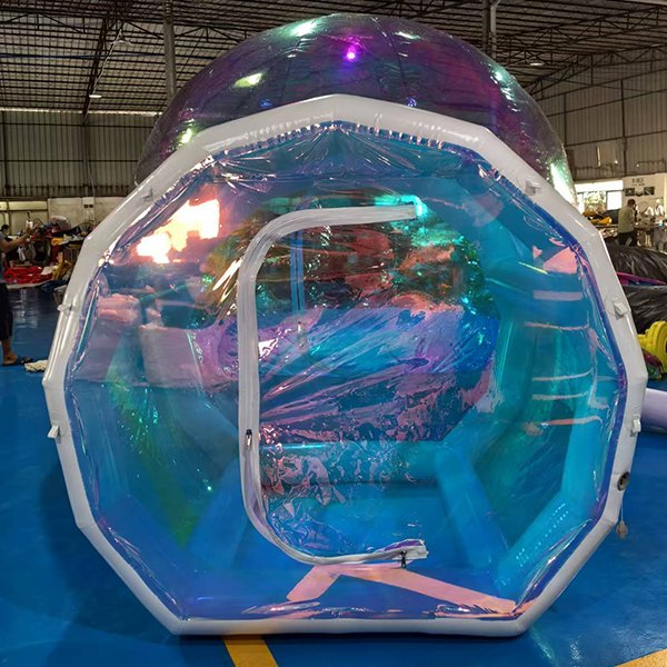 iridescent inflatable bubble tent entrance iridescent inflatable bubble tent entrance