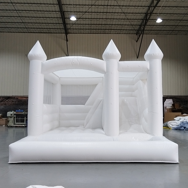 Wholesale Inflatable Castle Bounce Slide White Wedding Use Wholesale Inflatable Castle Bounce Slide White Wedding Use