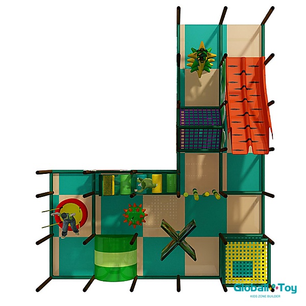 daycare-preschool-indoor-play-area-jungle-animals creche-pré-escola-interior-área de recreação-animais da selva