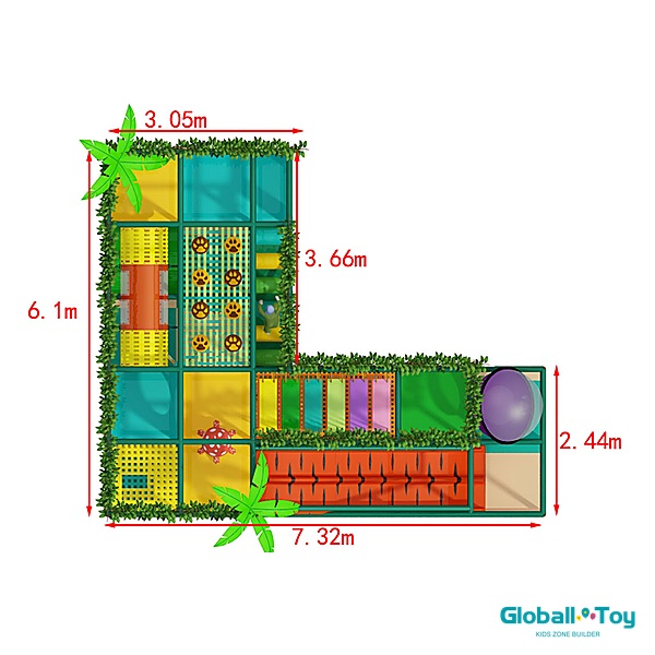jungle-indoor-playground-wave-slide-obstacle-course selva-interior-playground-onda-slide-pista de obstáculos