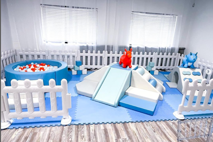 Set da gioco morbido per piscine con palline, parco giochi al coperto