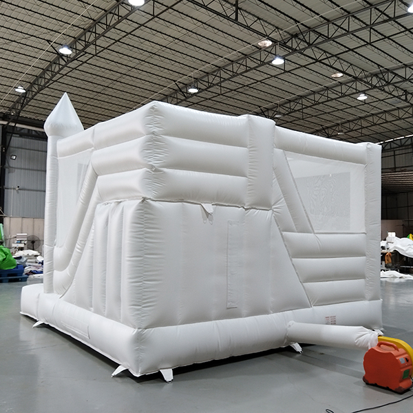Kids Inflatable Bounce House White Castle with Slide Kids Inflatable Bounce House White Castle with Slide