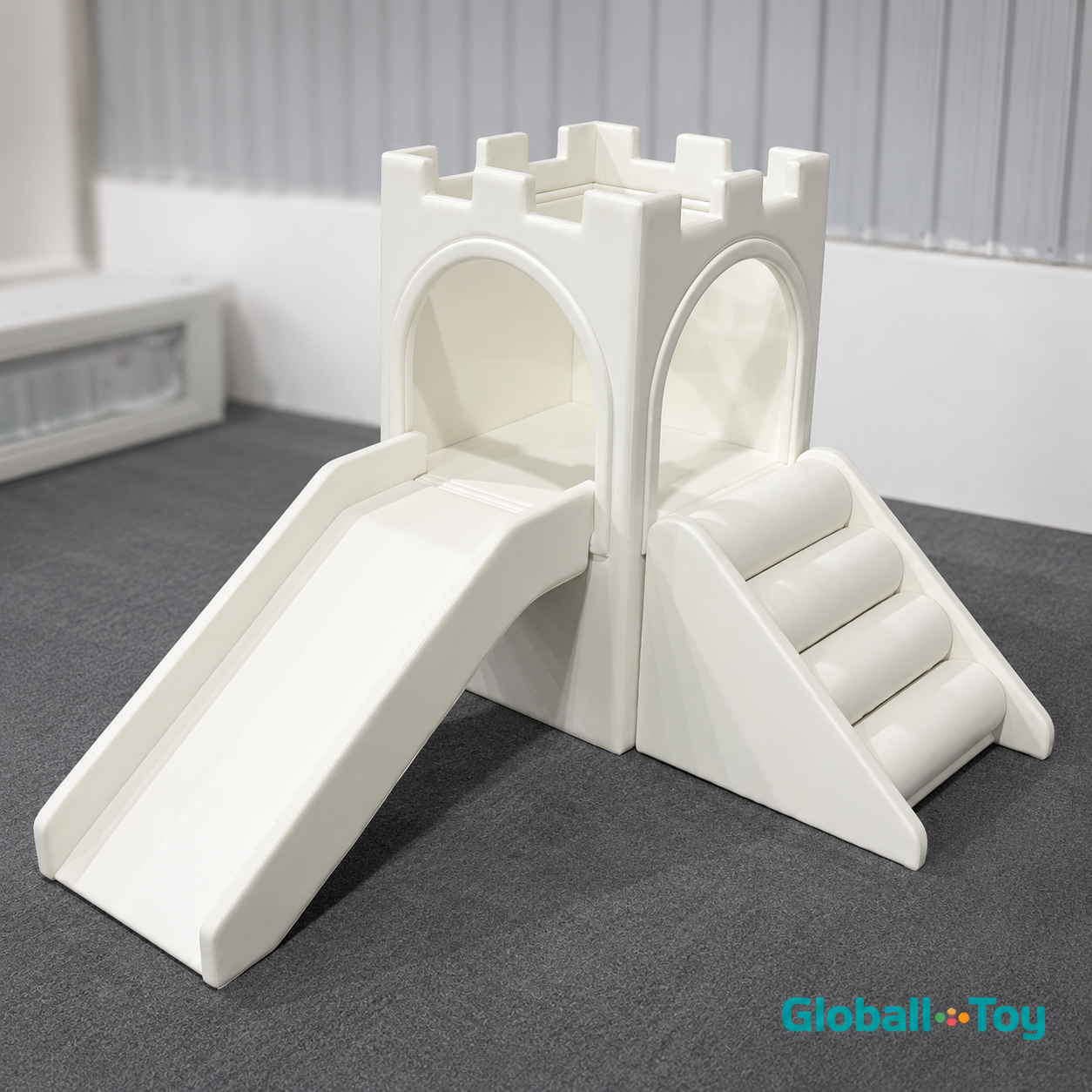 globalltoy-soft-play-castle-slide-white-climbing-slide globalltoy-soft-play-castle-slide-white-climbing-slide
