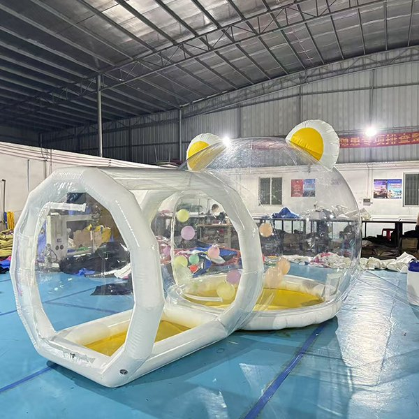 inflatable bubble tent with bear ears for outdoor use