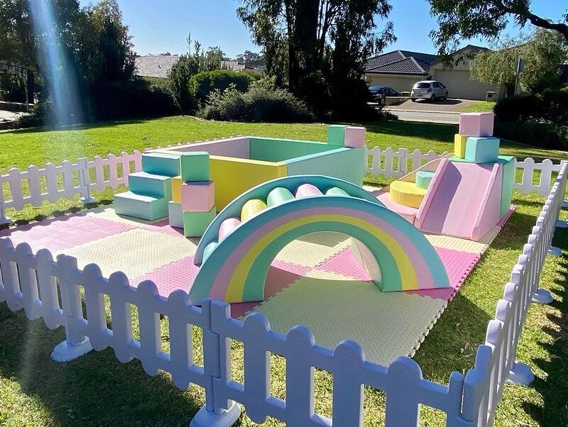 Pastel Color Durable Soft Play Set Toddler Indoor Playground Crawl Spaces For Kids Birthday Parties