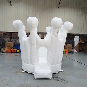 White Inflatable Crown Bouncy Castle for Party Rentals