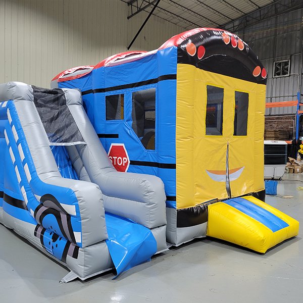 Tema de autobús escolar inflable JUMPER COMBO COMBRADO Game Servidor al por mayor