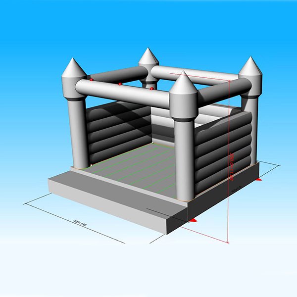 Inflatable White Jumping Castle with Roof for Wedding Parties