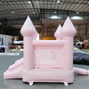 Commercial grade pink inflatable bouncer with slide for rental use