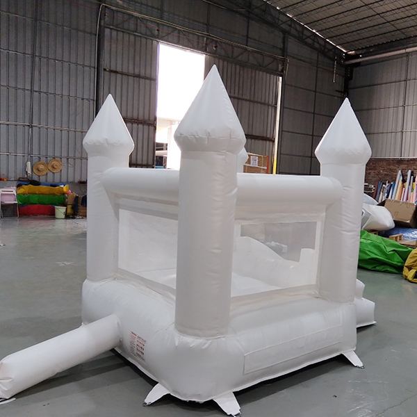 Children's Inflatable Castle House with Slide Entrance