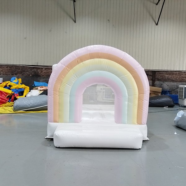 Commercial Pastel Rainbow Bouncy House for Sale