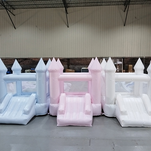 mini inflatable pastel castle for birthday celebration