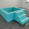 blue soft play ball pit with stairs for kids events
