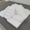 modular white climbing pyramid soft play structure