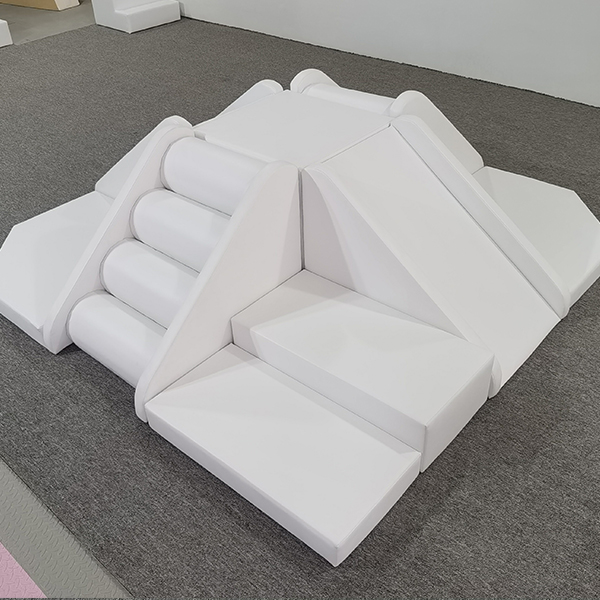 modular white climbing pyramid soft play structure