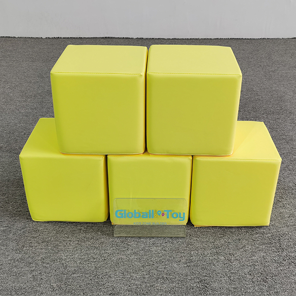 Amarelo-Soft-Play-Cube-For-Preschool-Play-Space