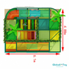kids indoor play equipment with adventure tunnel and double slide