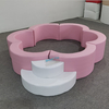 Pink flower-shaped soft play seating ring