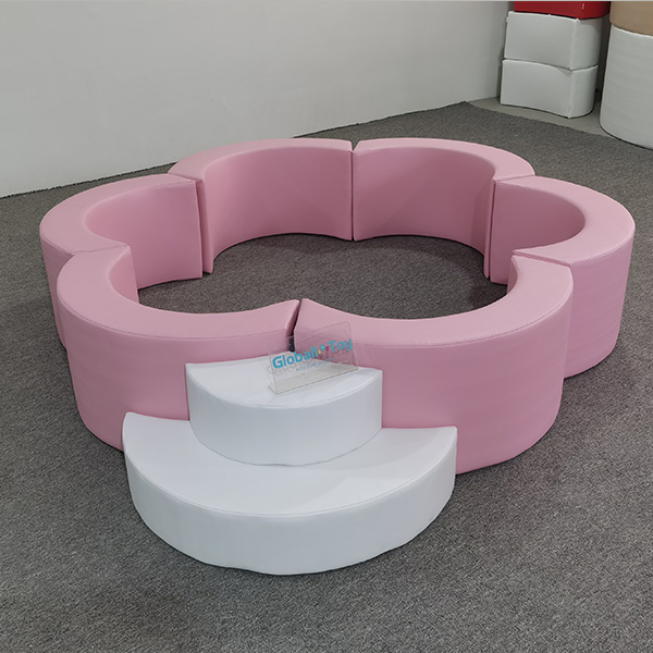 Anel de assento de jogo suave em forma de flor rosa