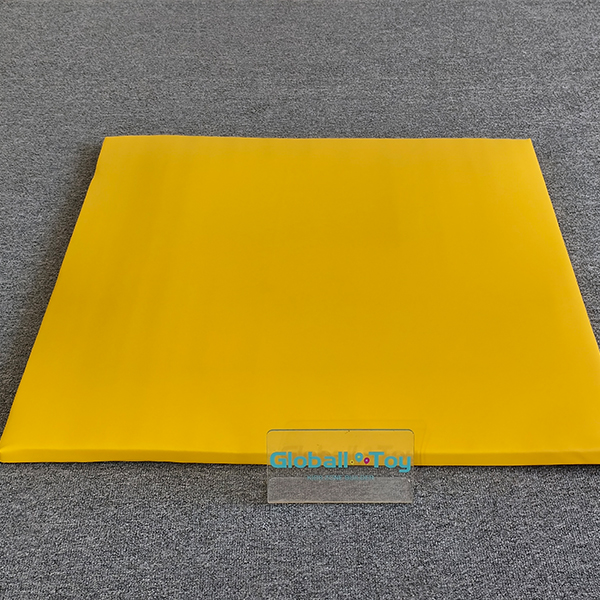 Toddler-safe yellow soft mat for indoor climbing and crawling