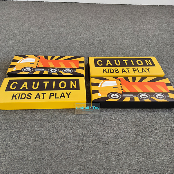 caution sign kids play soft mat set