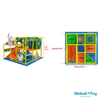 compact indoor play structure for kids with climbing soft play modules