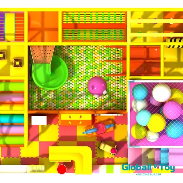soft play indoor playground plan with ball pool foam obstacles and toddler rides