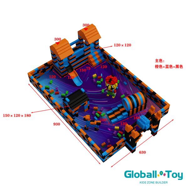 commercial epp play zone with creative building shapes