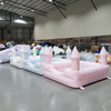 Pastel inflatable castle pool for baby party play zone