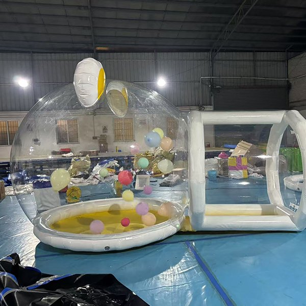 transparent dome tent with tunnel for exhibitions