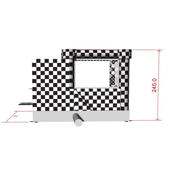 Gigantische opblaasbare kasteelglijbaan met springgedeelte voor kinderen