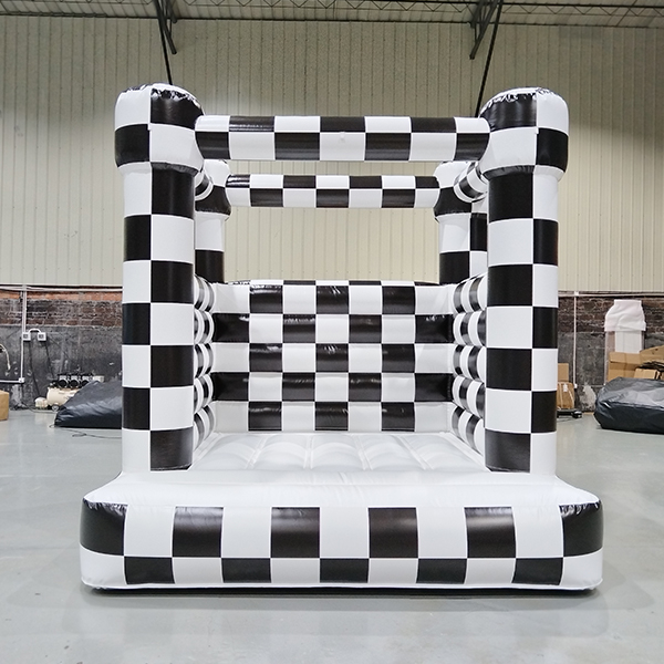 Commercial checkerboard jumping castle with air blower for hire