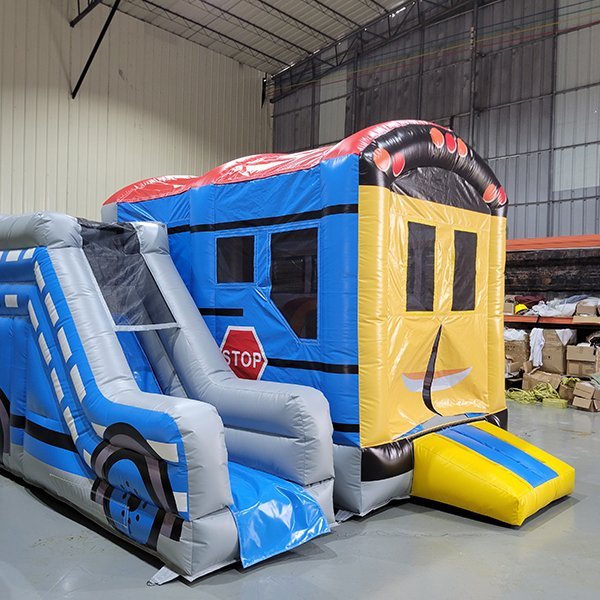 Fun School Bus Inflatable Slide House for Playground