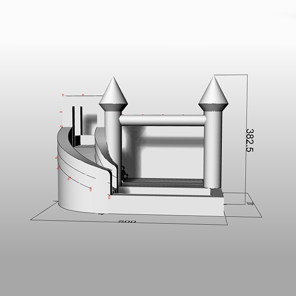 Blanche de château blanc gonflable conception de conception de dessin
