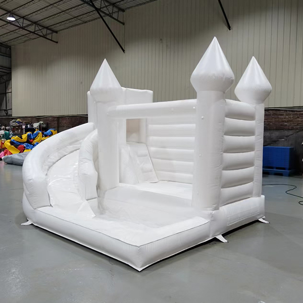 High Quality White Inflatable Bounce House with Slide Commercial Grade Wedding Bouncy Castle Combo for Kids Outdoor Indoor Party Rental