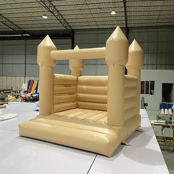 Neutral color inflatable wedding bouncy castle with blower