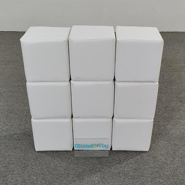 White soft foam blocks for indoor play stacking 