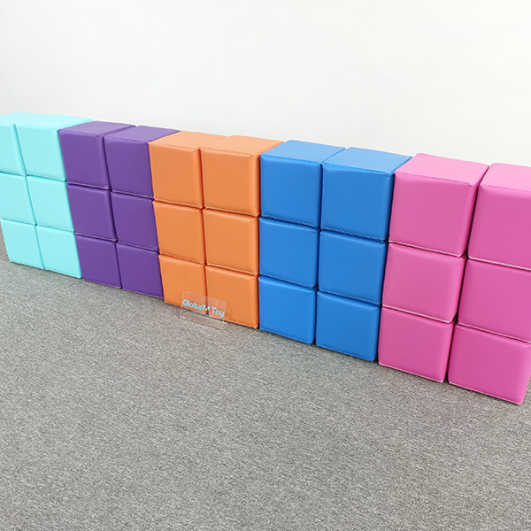 soft play climbing pit with slide and stairs set