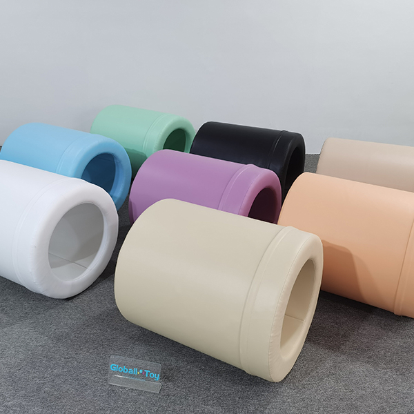 rainbow color crawling tunnels for indoor soft play