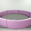 commercial round foam play pit with colorful step access