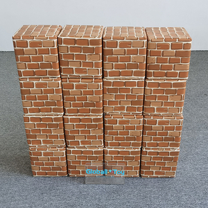 Soft foam brick wall cubes for preschool activity zone
