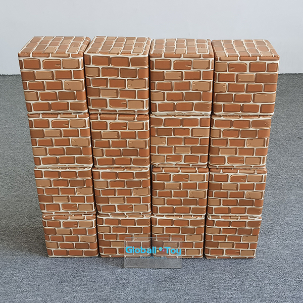 Cubos de parede de tijolos de espuma macia para zona de atividade pré -escolar