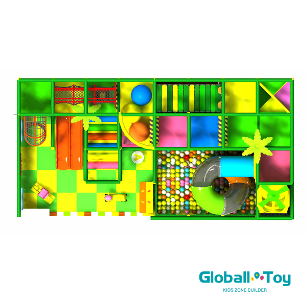 commercial indoor soft play structure with ball pit and climbing tunnel supplier