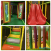 custom two level indoor play structure manufacturer with net tunnel bridge