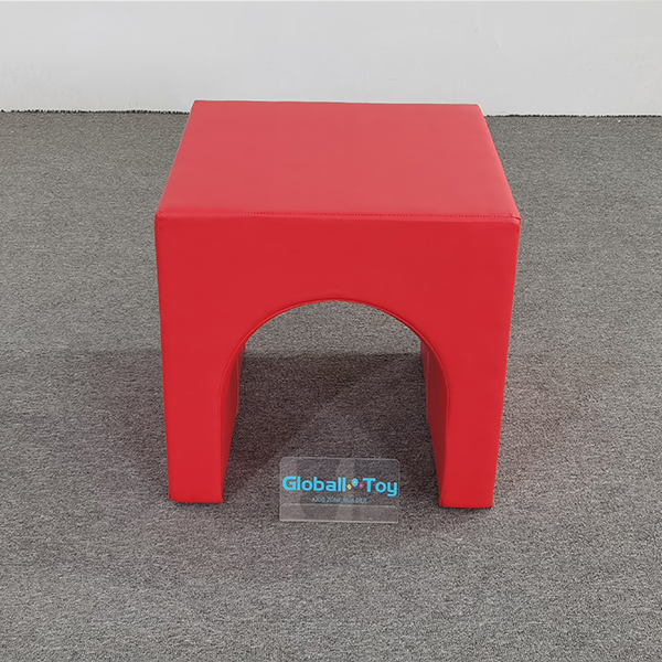 Red arch foam play block for toddler crawl