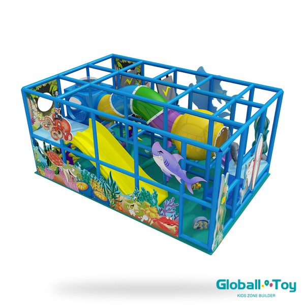 custom kids indoor play system with tunnels and foam rollers