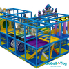 Factory price ocean style indoor playground with spiral slide and obstacle course