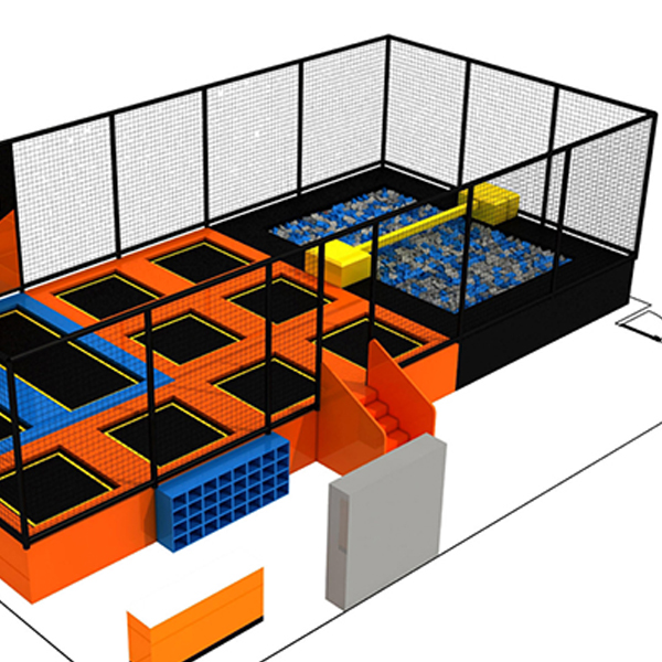 commercial trampoline park design for entertainment centers and gyms