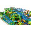 indoor climbing adventure park with rope bridges spiral slides and activity zones